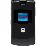 Motorola Razr V3 Black Used AT&T Flip  Cell Phone - Excellent
