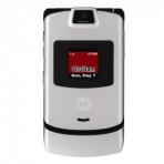 Motorola V3m Razr Verizon Flip Cell Phone Sliver - Excellent